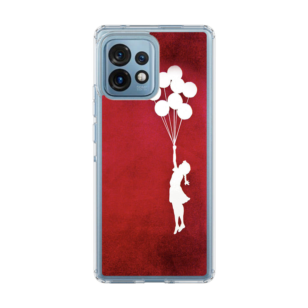 Banksy Girl With Balloons Red Motorola Edge Plus 2023 Case