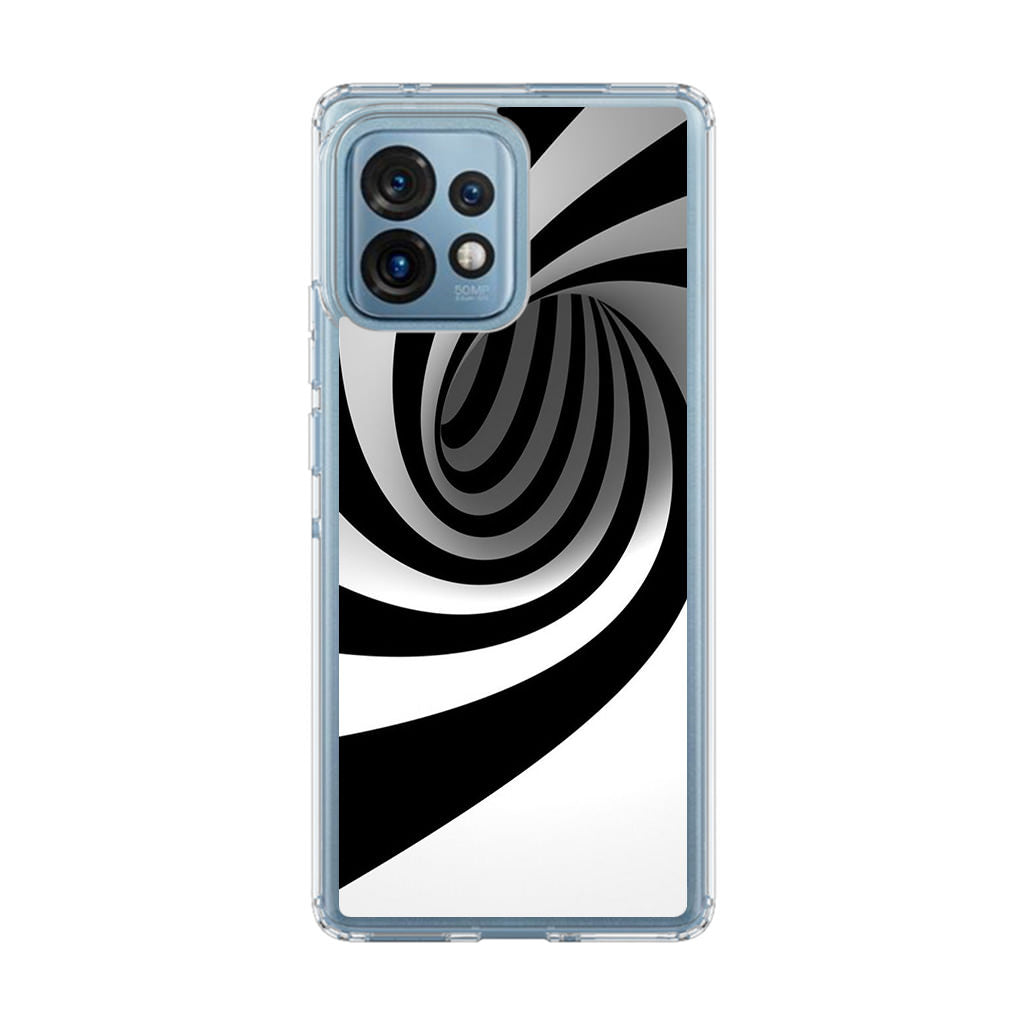 Black and White Twist Motorola Edge Plus 2023 Case