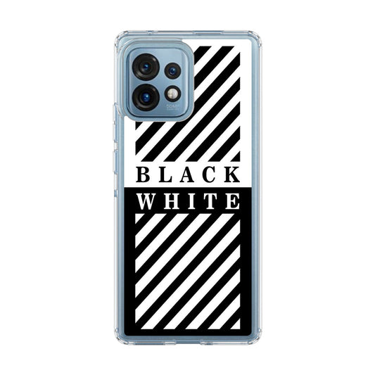 Black White Stripes Motorola Edge Plus 2023 Case