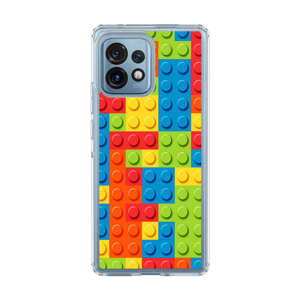 Blocks Rainbow Pattern Motorola Edge Plus 2023 Case