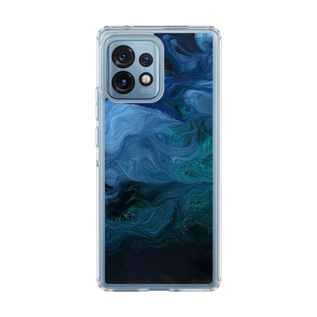 Blue Abstract Art Motorola Edge Plus 2023 Case