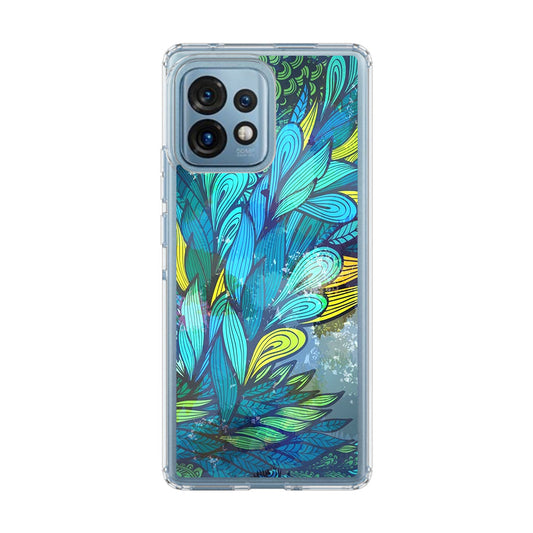 Colorful Art in Blue Motorola Edge Plus 2023 Case