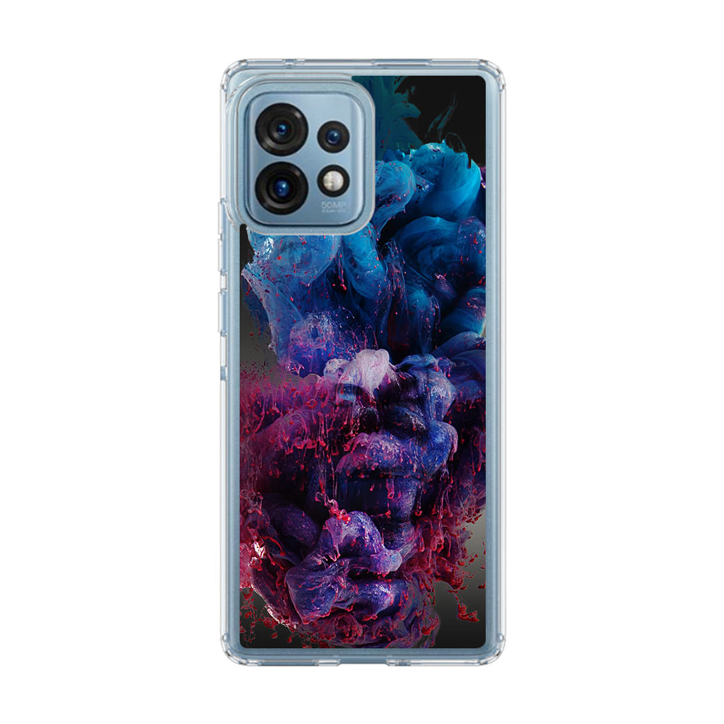 Colorful Dust Art on Black Motorola Edge Plus 2023 Case