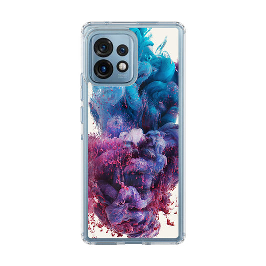 Colorful Dust Art on White Motorola Edge Plus 2023 Case