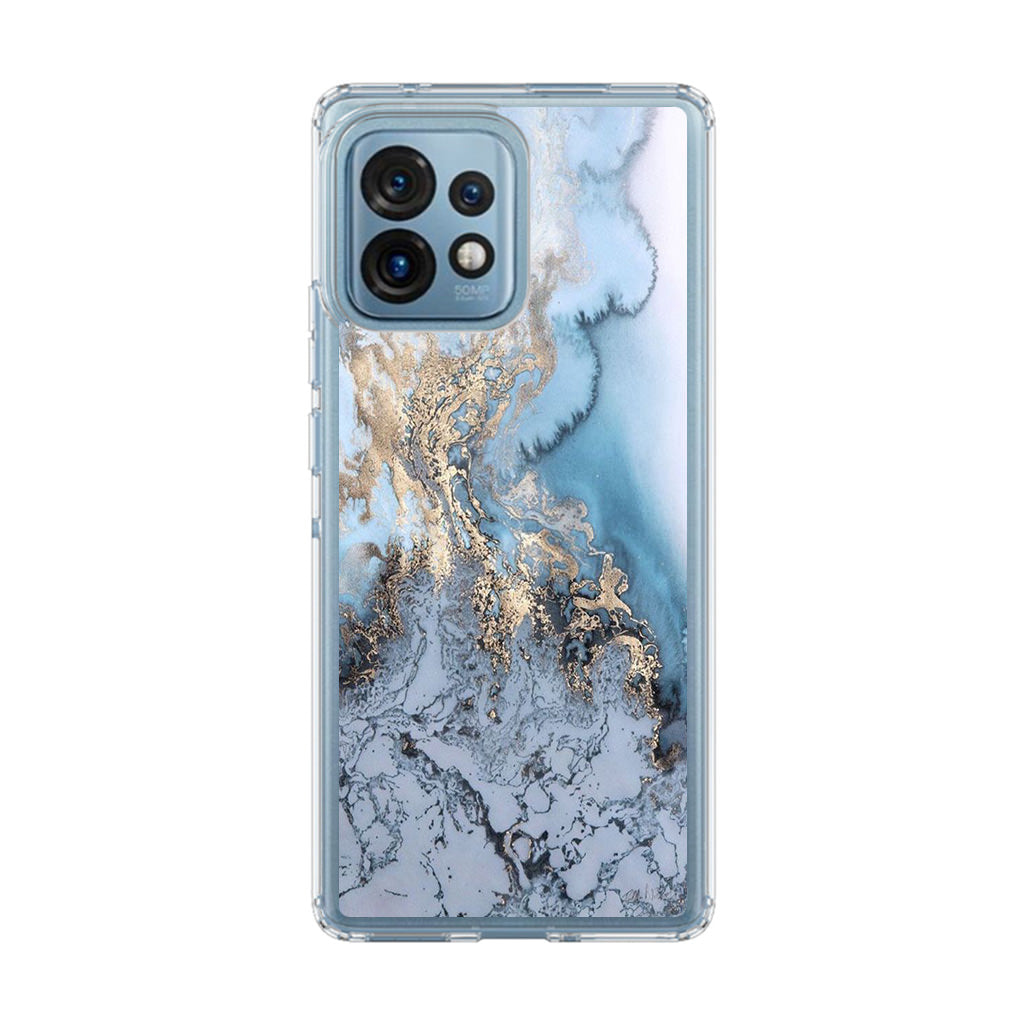 Golden Azure Marble Motorola Edge Plus 2023 Case