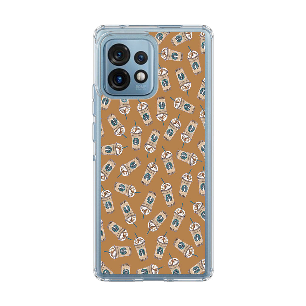 Iced Cappuccinos Lover Pattern Motorola Edge Plus 2023 Case