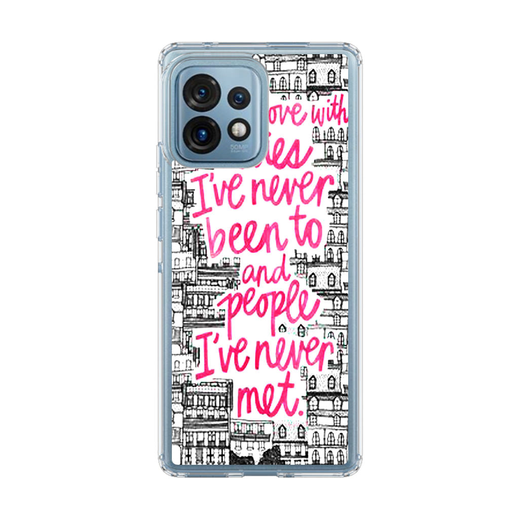 John Green Quotes I'm in Love With Cities Motorola Edge Plus 2023 Case