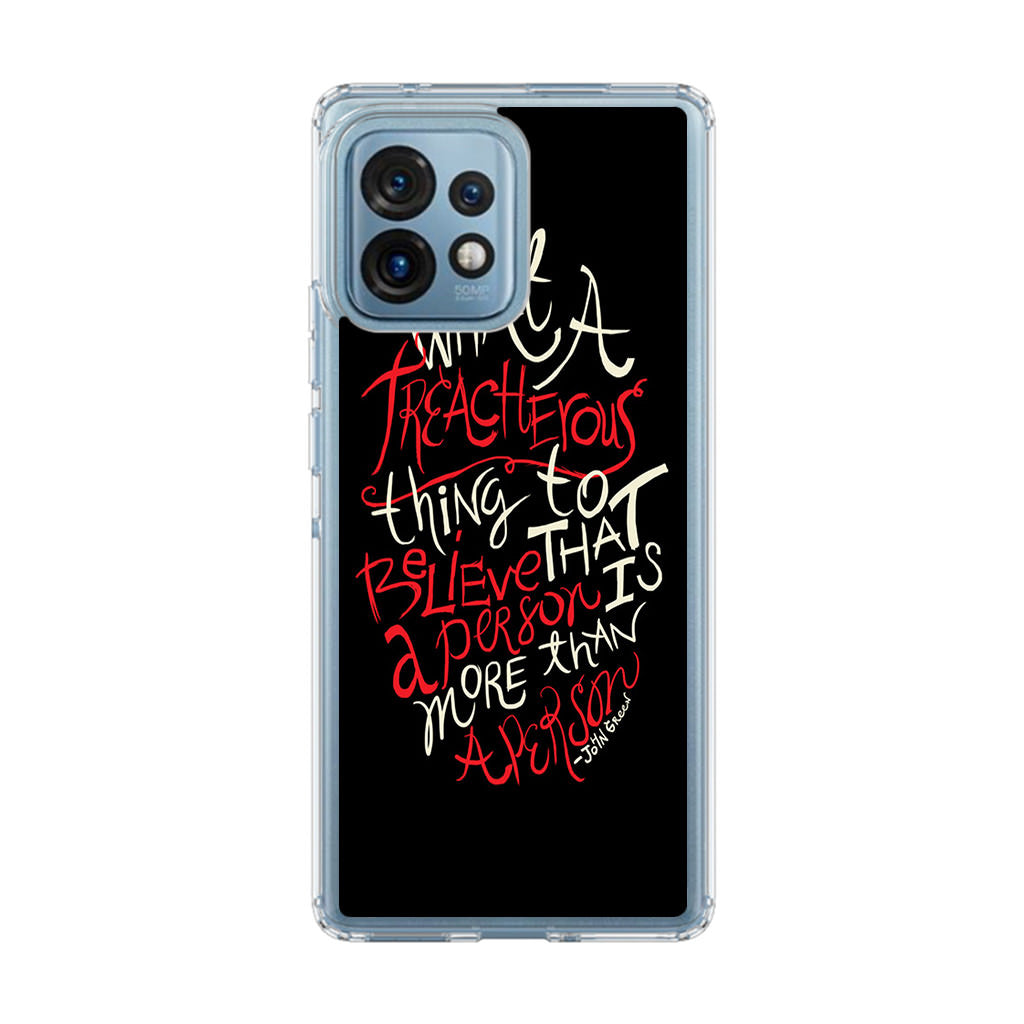 John Green Quotes More Than A Person Motorola Edge Plus 2023 Case