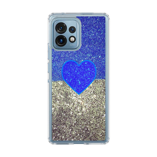 Love Glitter Blue and Grey Motorola Edge Plus 2023 Case