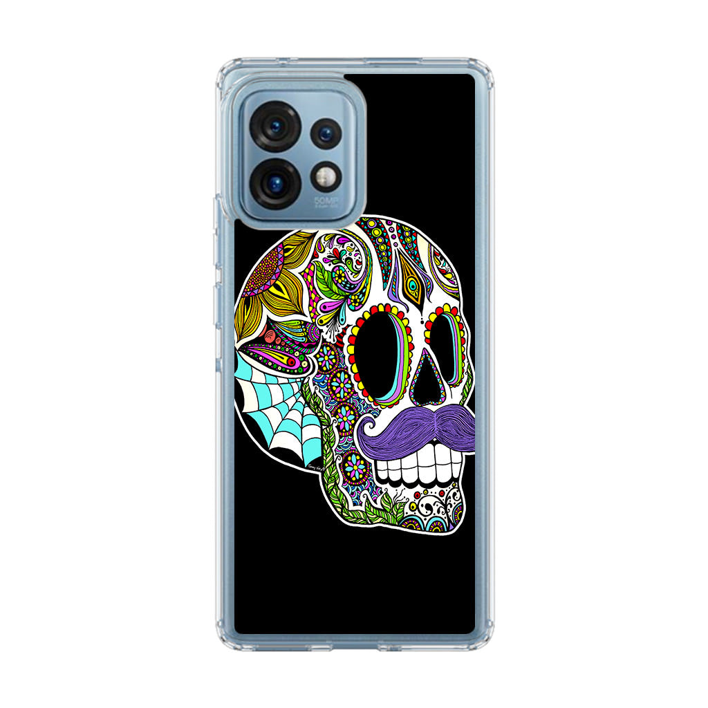 Mustache Sugar Skull Motorola Edge Plus 2023 Case