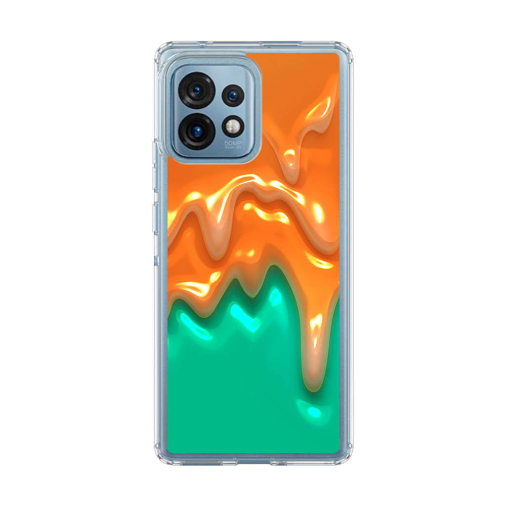 Orange Paint Dripping Motorola Edge Plus 2023 Case