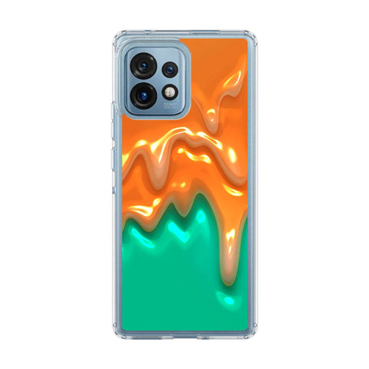 Orange Paint Dripping Motorola Edge Plus 2023 Case