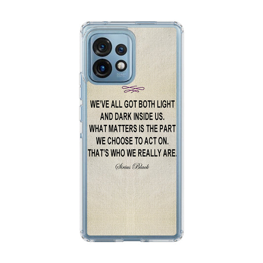 Sirius Black Quote Motorola Edge Plus 2023 Case