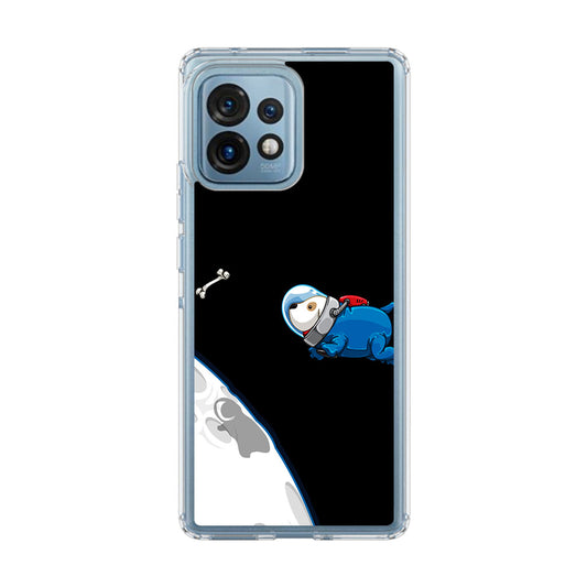 Space Dog Chasing A Bone Motorola Edge Plus 2023 Case