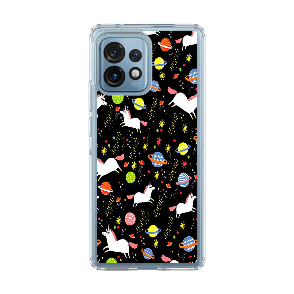 Space Unicorn Pattern Motorola Edge Plus 2023 Case