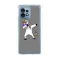 Unicorn Dabbing Grey Motorola Edge Plus 2023 Case