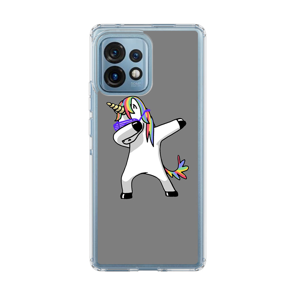 Unicorn Dabbing Grey Motorola Edge Plus 2023 Case