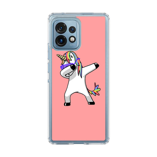 Unicorn Dabbing Pink Motorola Edge Plus 2023 Case