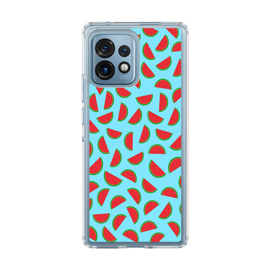 Watermelon Fruit Pattern Blue Motorola Edge Plus 2023 Case