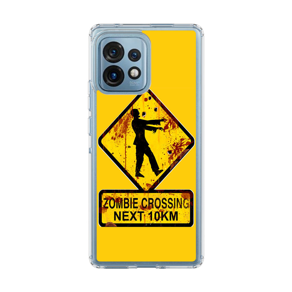 Zombie Crossing Sign Motorola Edge Plus 2023 Case