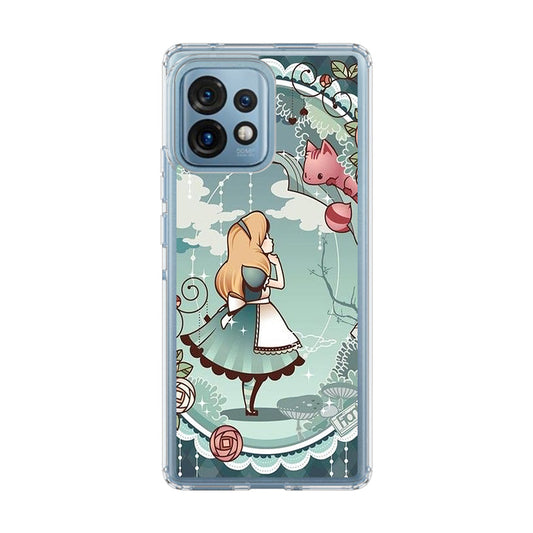 Alice And Cheshire Cat Poster Motorola Edge Plus 2023 Case