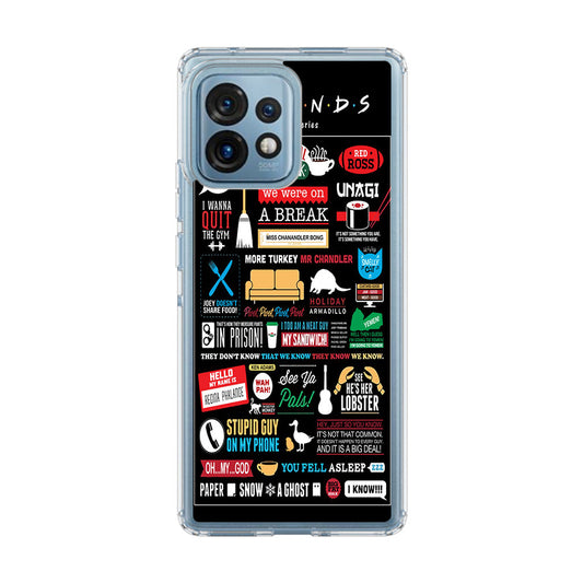 Friends TV Show Quotes Poster Motorola Edge Plus 2023 Case