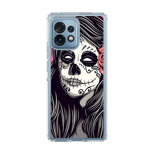 Girl Skull Flower Motorola Edge Plus 2023 Case