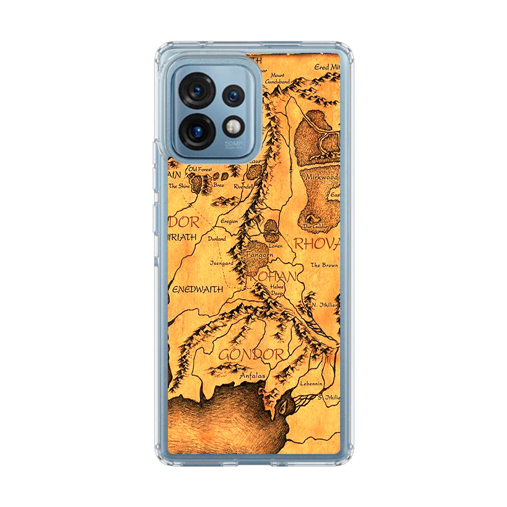 Middle Earth Map Hobbit Motorola Edge Plus 2023 Case