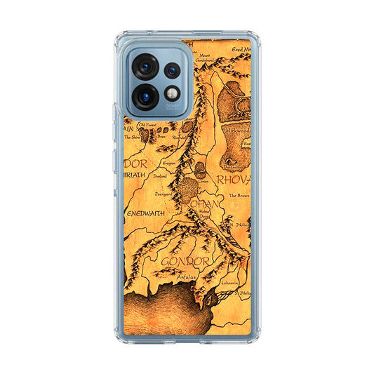 Middle Earth Map Hobbit Motorola Edge Plus 2023 Case