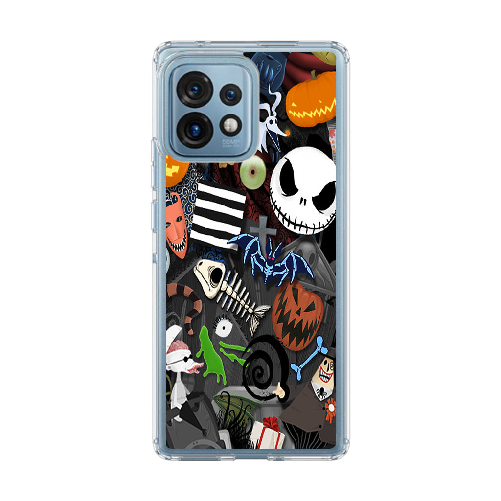 Nightmare Before Chrismast Collage Motorola Edge Plus 2023 Case