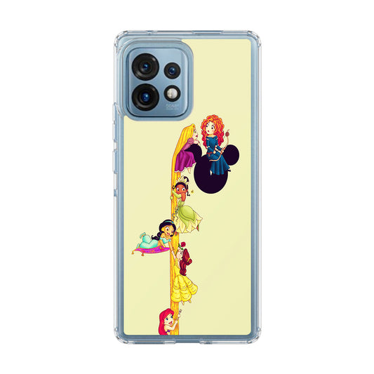 Princesses Climbing Rapunzel's Hair Motorola Edge Plus 2023 Case