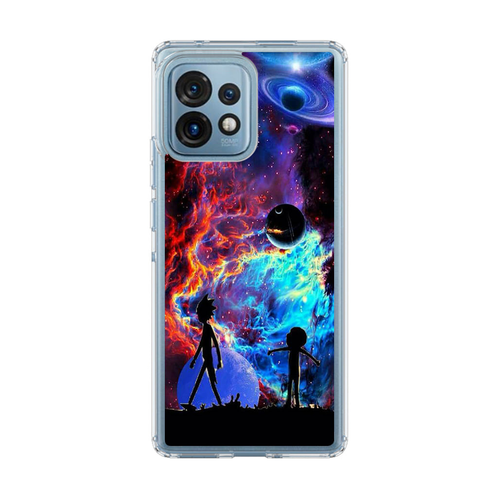 Rick And Morty Flat Galaxy Motorola Edge Plus 2023 Case