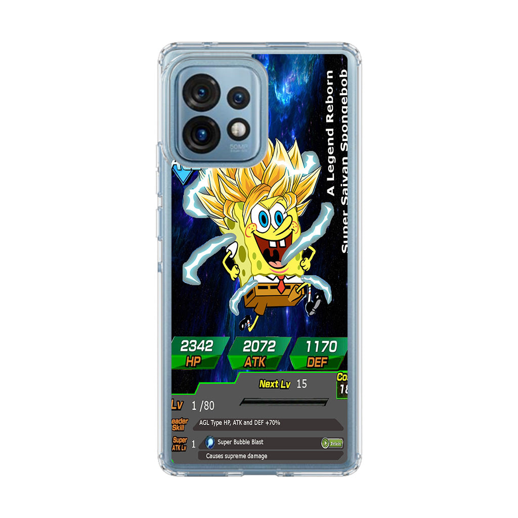 Super Saiyan Spongebob Card Motorola Edge Plus 2023 Case