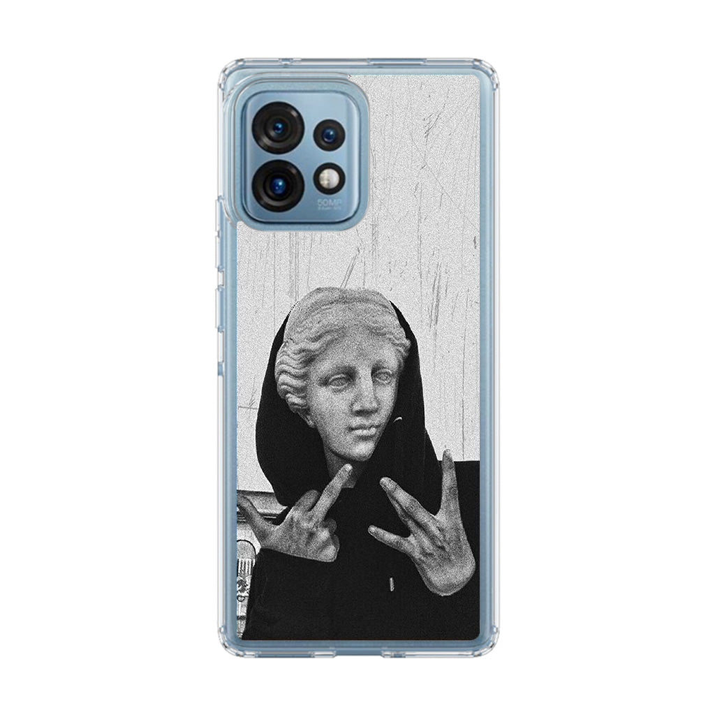 Greek Statue Wearing Hoodie Motorola Edge Plus 2023 Case