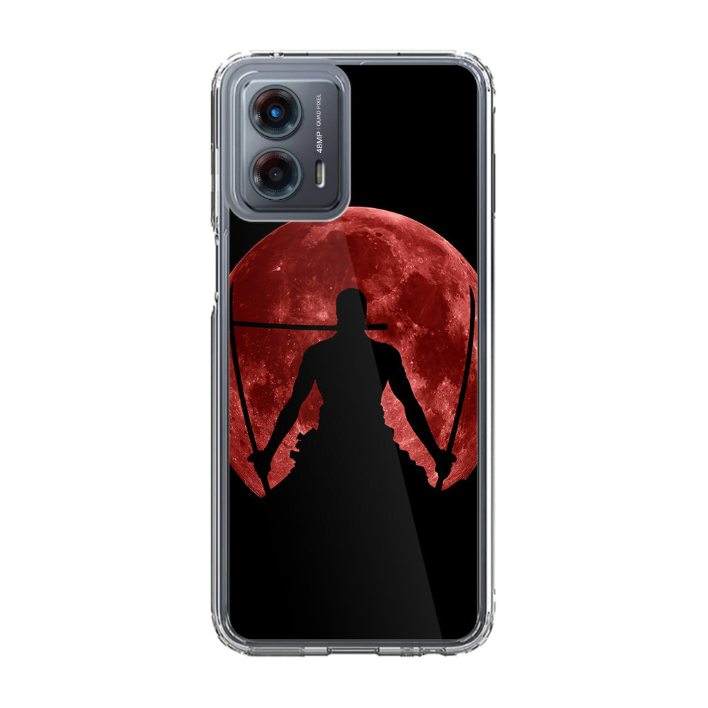 Silhouette Of Zoro In Santoryu Mode Motorola Moto G 5G 2023 Case