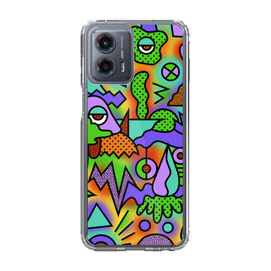 Abstract Colorful Doodle Art Motorola Moto G 5G 2023 Case