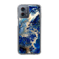 Abstract Golden Blue Paint Art Motorola Moto G 5G 2023 Case