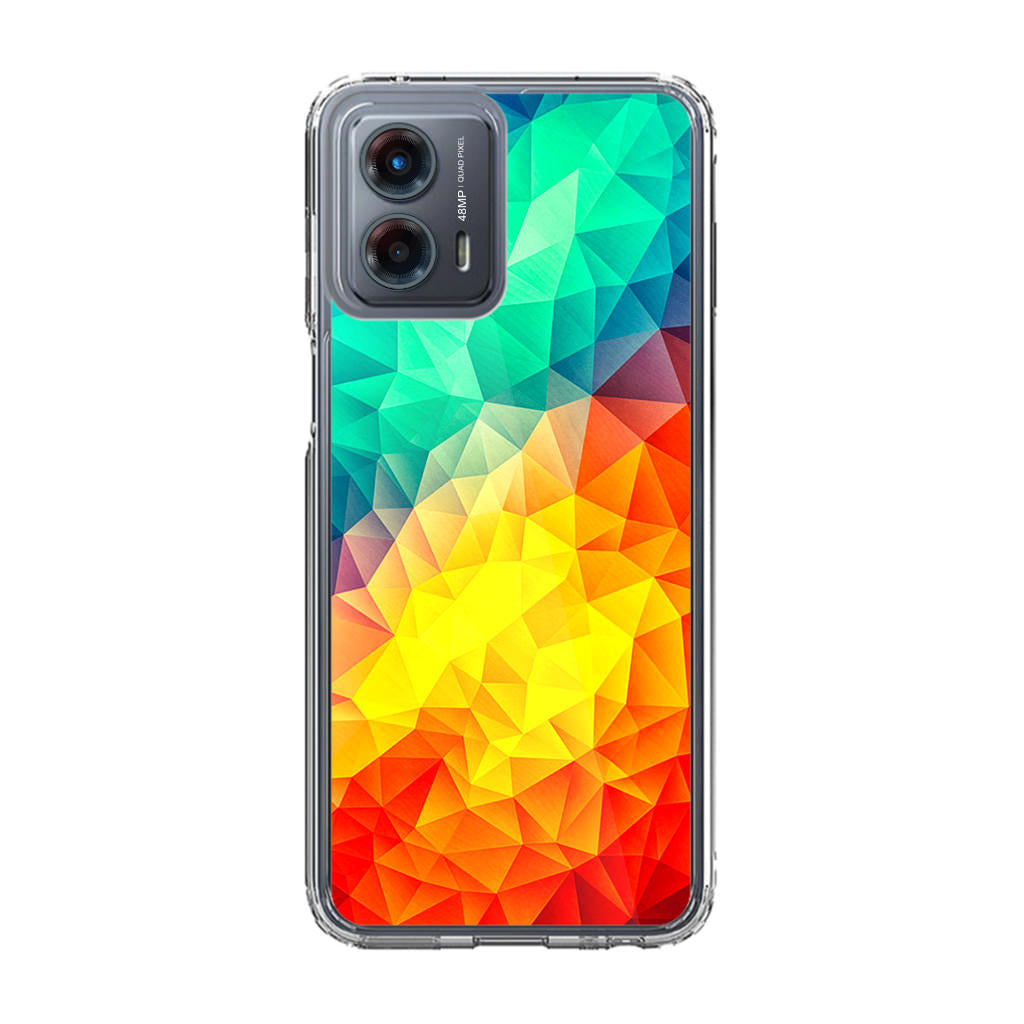 Abstract Multicolor Cubism Painting Motorola Moto G 5G 2023 Case