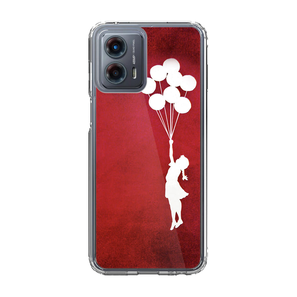 Banksy Girl With Balloons Red Motorola Moto G 5G 2023 Case