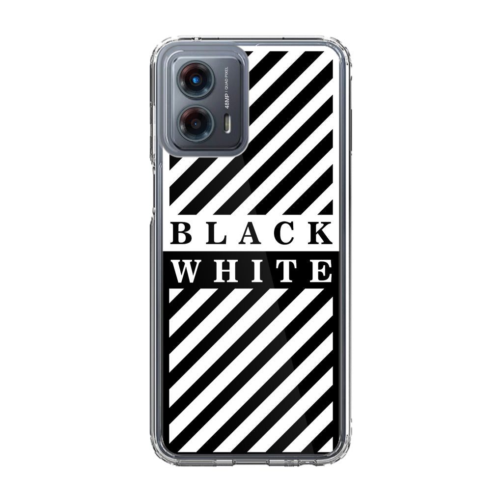 Black White Stripes Motorola Moto G 5G 2023 Case