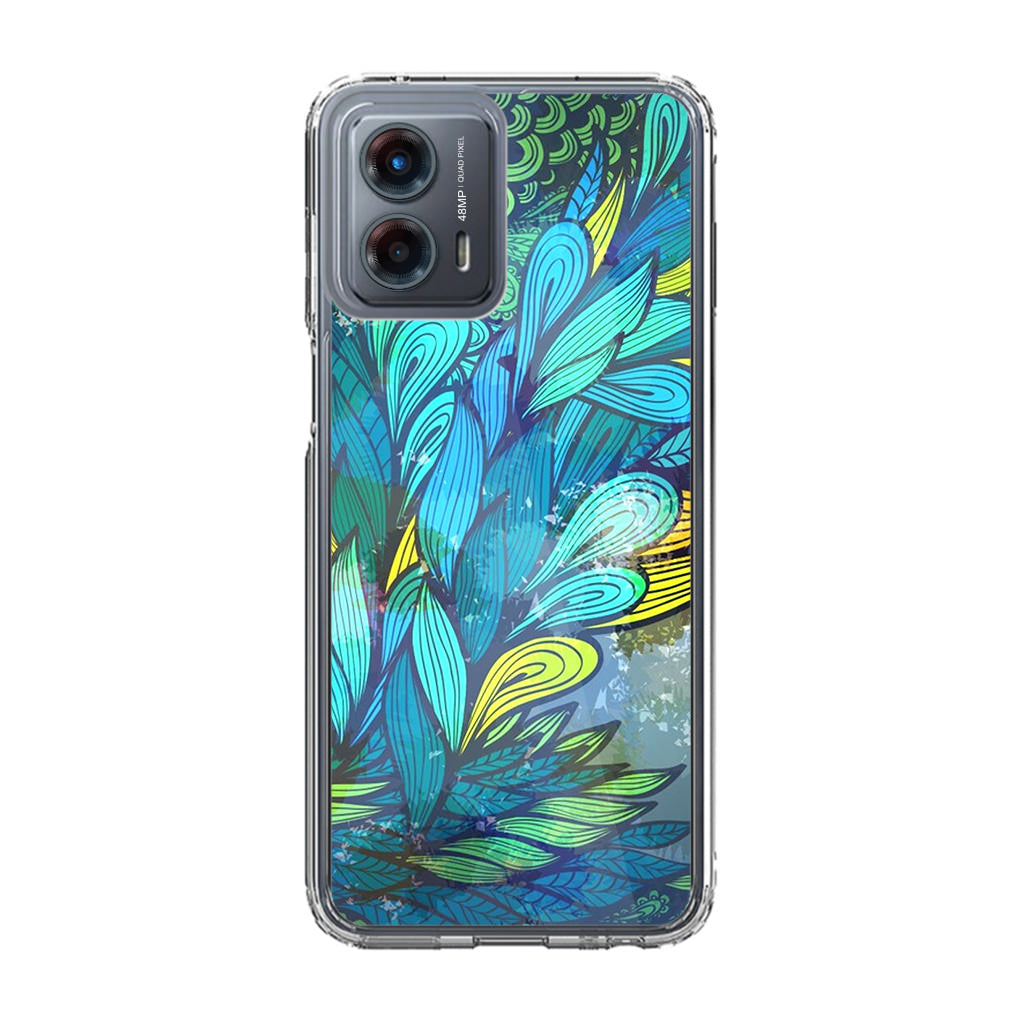 Colorful Art in Blue Motorola Moto G 5G 2023 Case