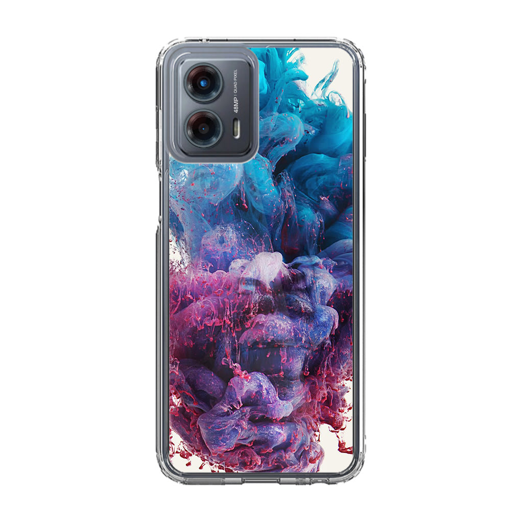 Colorful Dust Art on White Motorola Moto G 5G 2023 Case