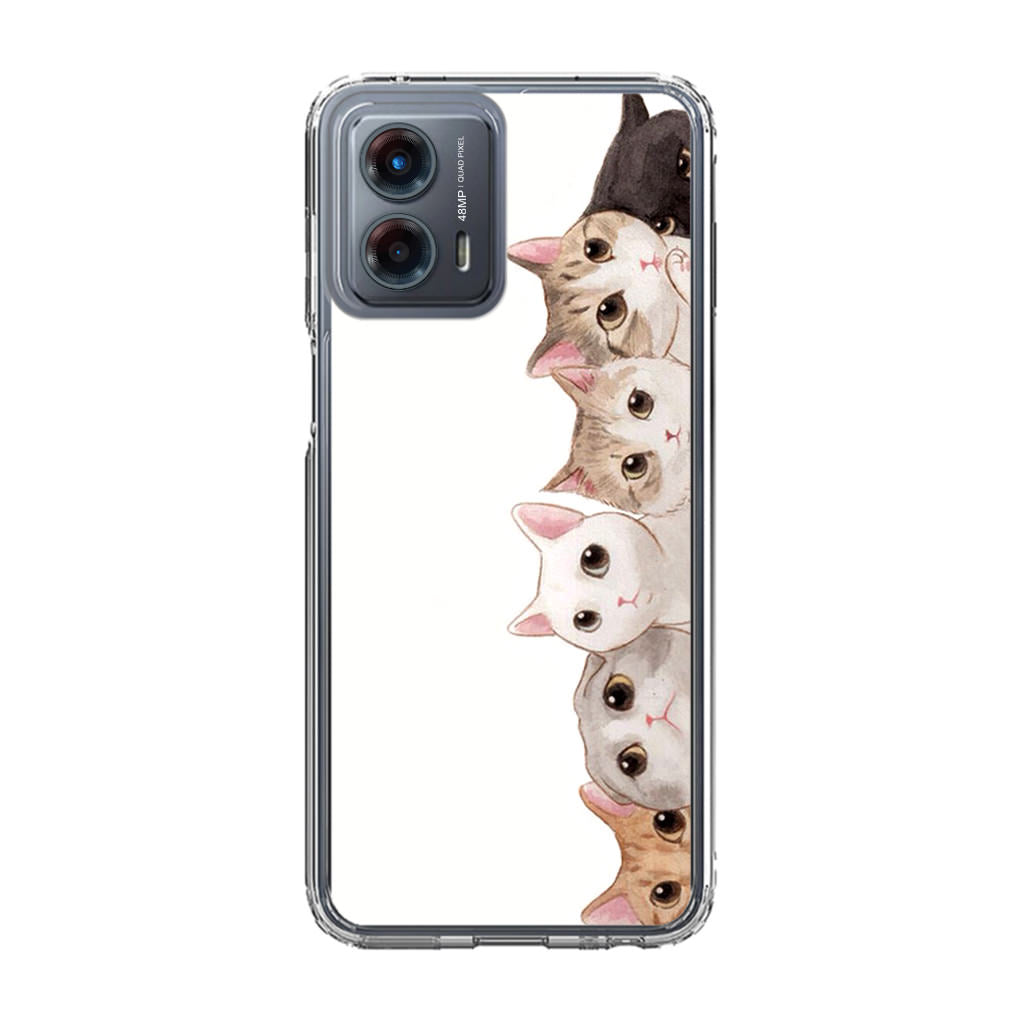 Cute Cats Vertical Motorola Moto G 5G 2023 Case