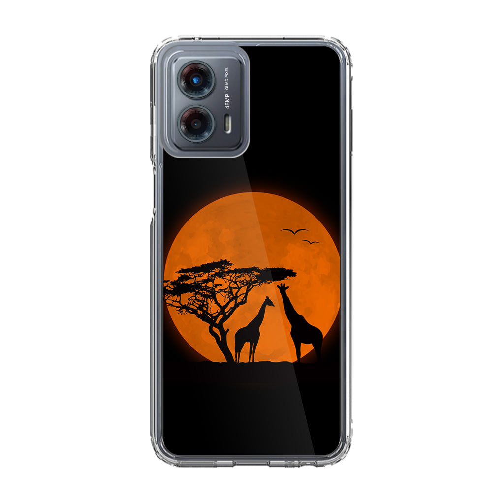 Giraffes Silhouette Motorola Moto G 5G 2023 Case