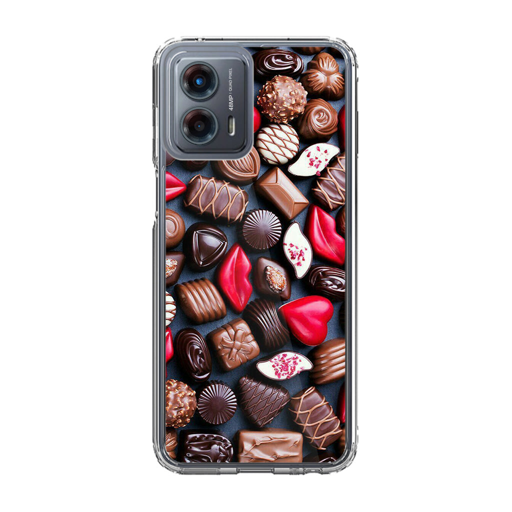 I Love Choco Pattern Motorola Moto G 5G 2023 Case