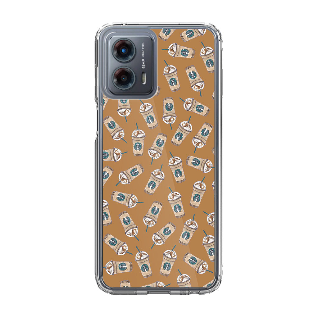 Iced Cappuccinos Lover Pattern Motorola Moto G 5G 2023 Case