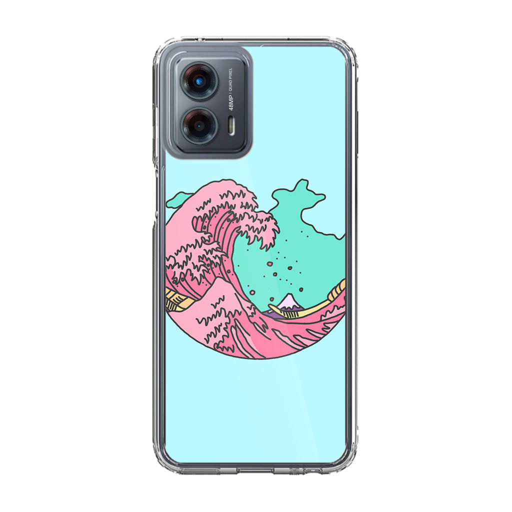 Japanese Pastel Wave Motorola Moto G 5G 2023 Case