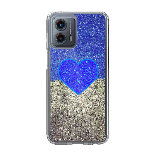 Love Glitter Blue and Grey Motorola Moto G 5G 2023 Case