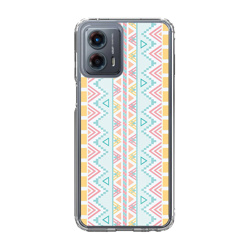 Peach Aztec Pattern Motorola Moto G 5G 2023 Case