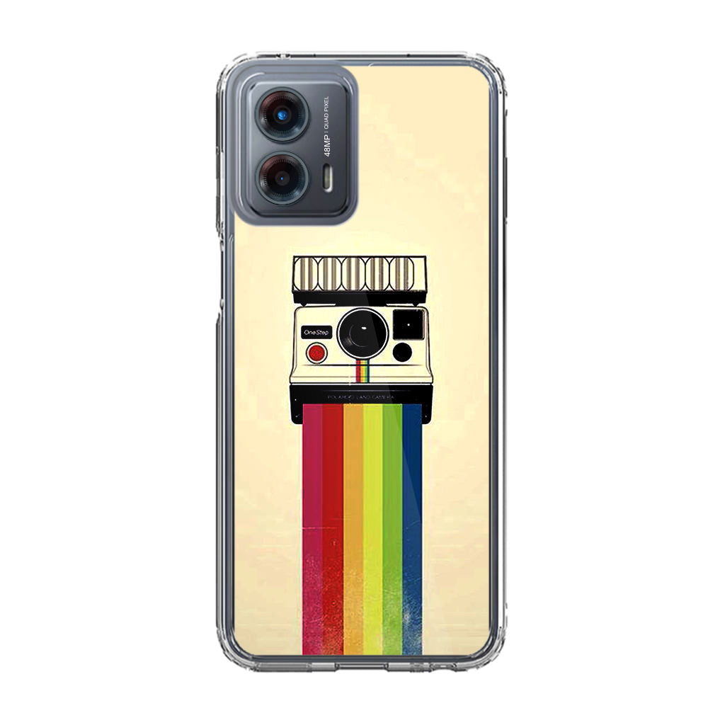 Polaroid Camera Colorful Rainbow Motorola Moto G 5G 2023 Case